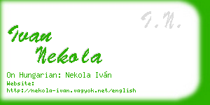 ivan nekola business card